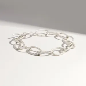 "L'Or" Chunky Silver Chain Bracelet