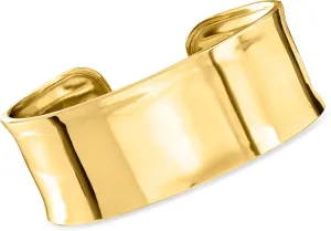 Ross-Simons Italian 18kt Gold Over Sterling Polished Cuff Bracelet
