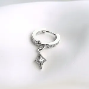 Silver Sparkling Cubic Earring
