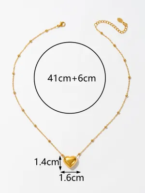 Simple Style Heart Shape Necklace