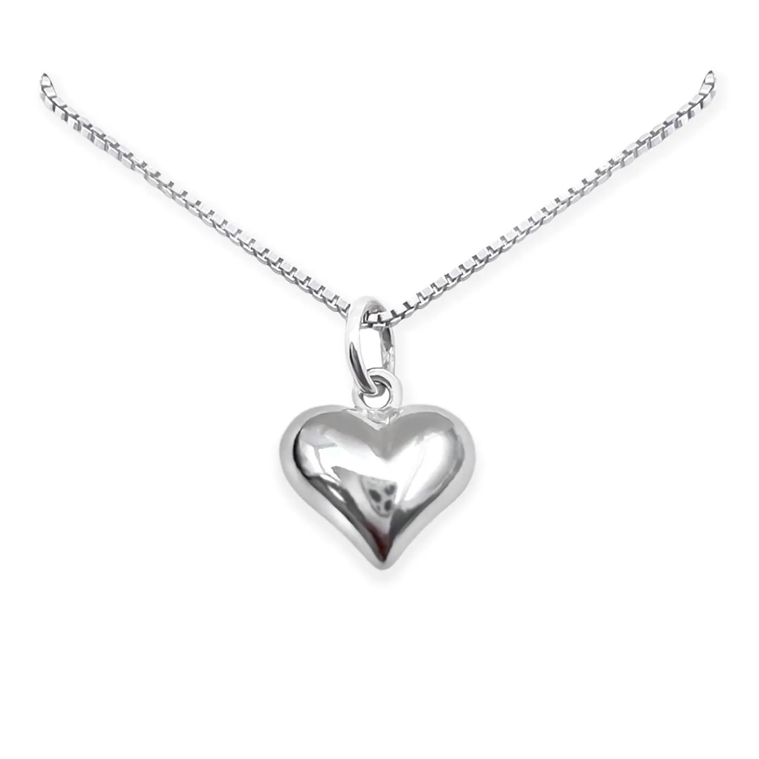 Small and Dainty Sterling Silver Heart Necklace for Women, Girlfriend Gift, Gift for Mom Necklace, Wife Gift Necklace, Daughter Gift Necklace (18 inches)