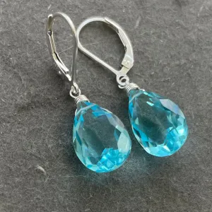 Sparkling Topaz Blue dangles