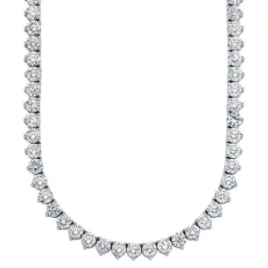 Tennis Necklace (28.31 ct Diamonds) in Platinum