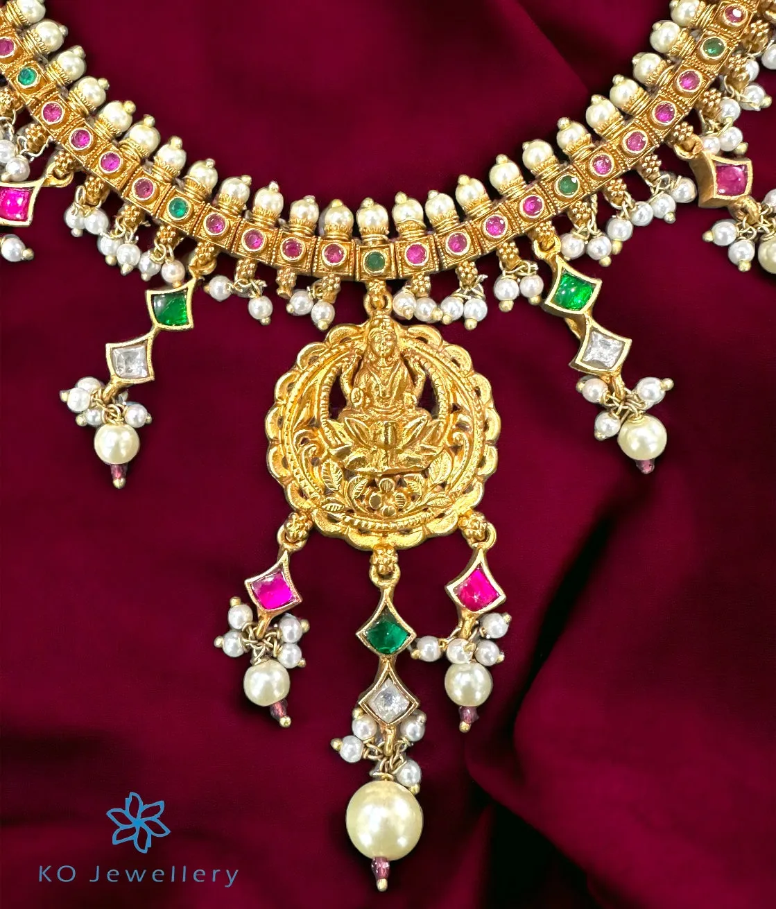 The Chitralekha Lakshmi Silver Necklace & Earrings