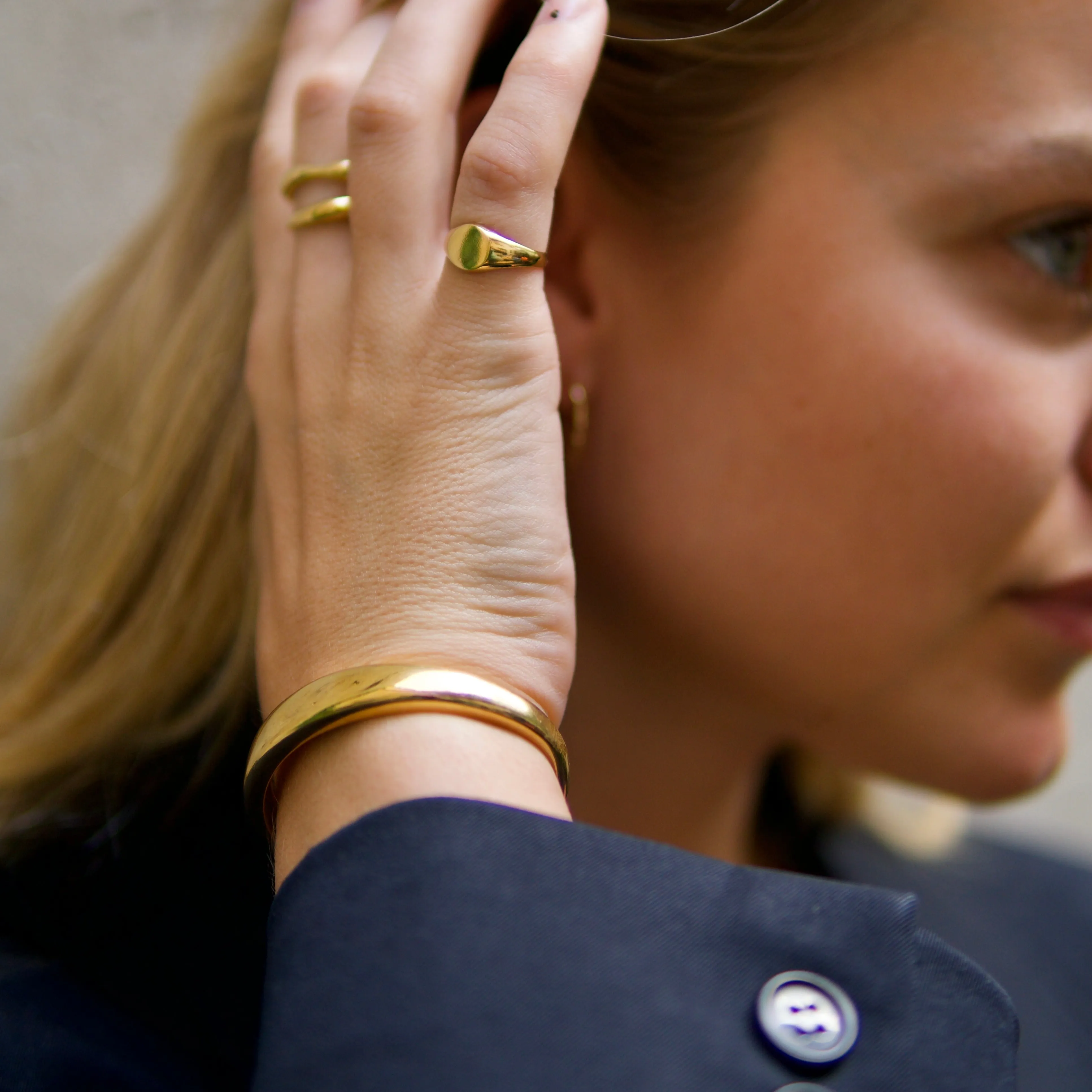 THE HARPER CUFF BRACELET - 18k gold plated