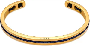 VEXXS Men's Cuff Bracelet, Cuff Bangle Bracelet With Lucky Braiding Ropes, 18K Real Gold Plated Bracelet for Men, Mens Gold Bracelet Durable No Color Fading Cuban Bracelet Classic Gift for Men
