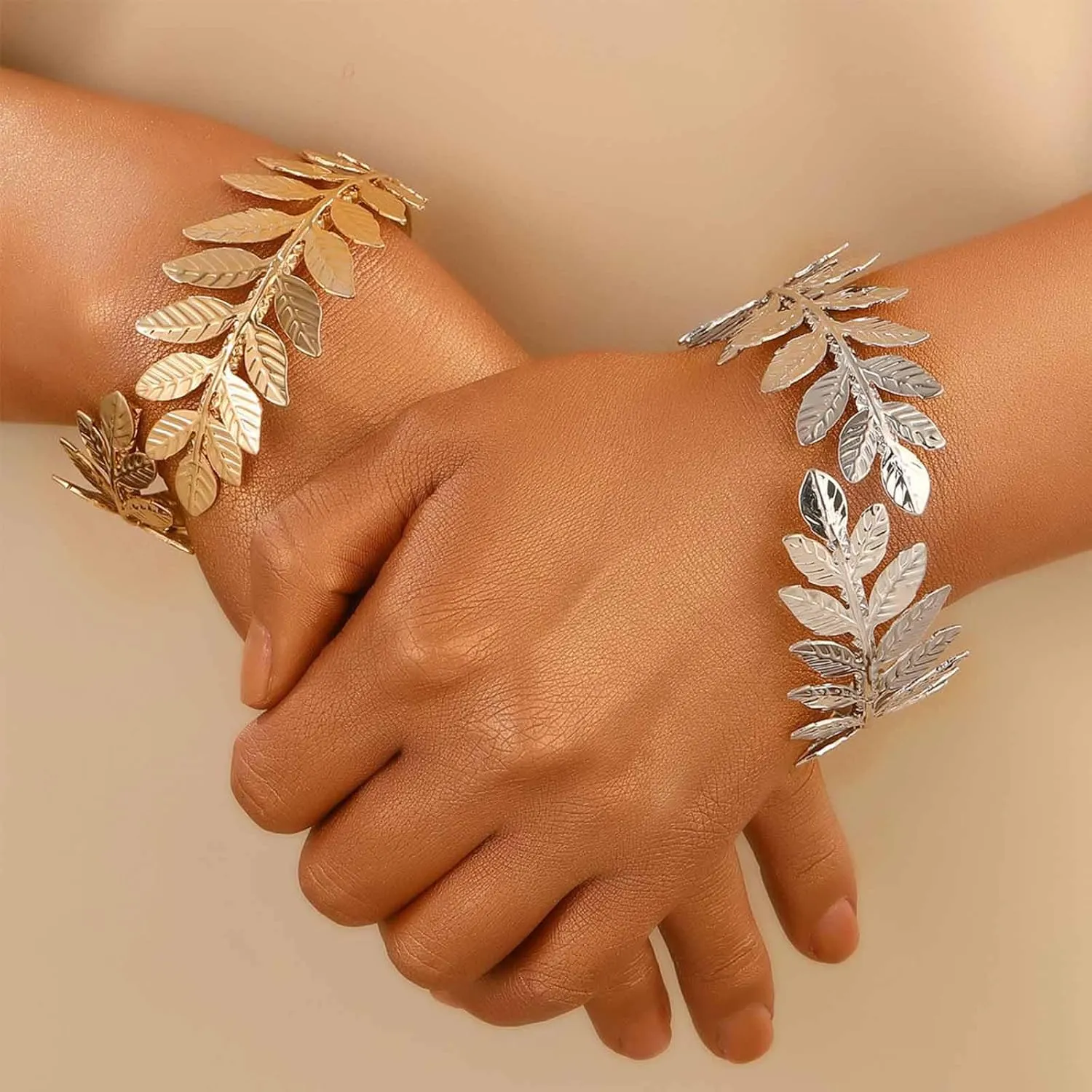 Vintage Leaf Bangle Bracelet Punk leaf Cuff Bracelet Gold Branch and Leaves Bangle Cuff Bracelet Open Leaf Bangle Cuff Bracelet for Women